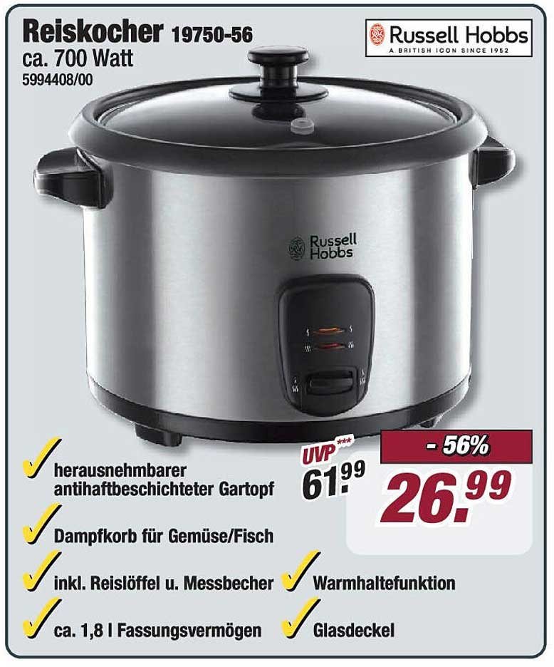 Reiskocher 19750-56 von Russell Hobbs für nur 26,99 €