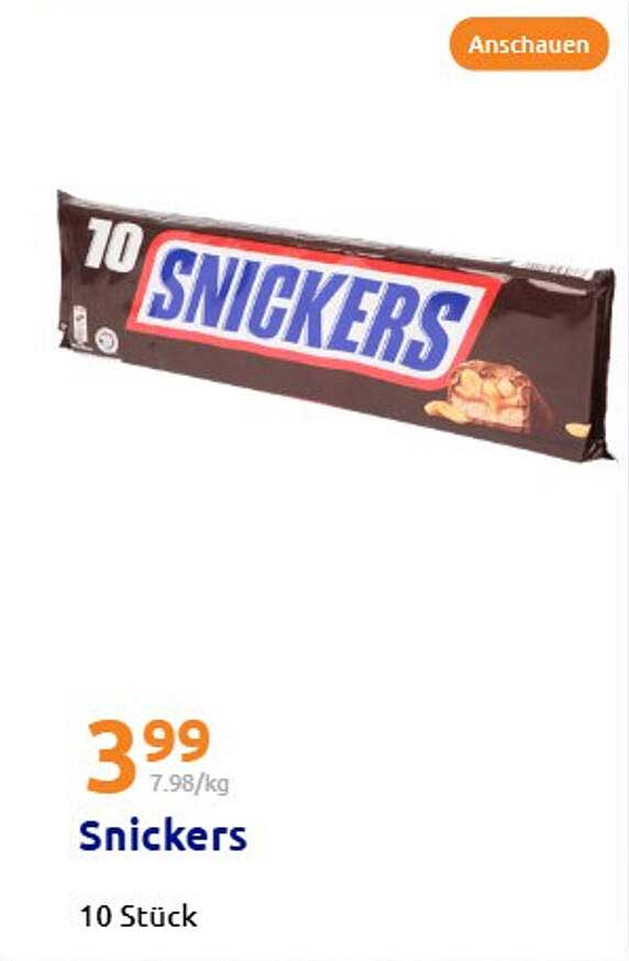 Snickers 10 Stück für nur 3,99 Euro