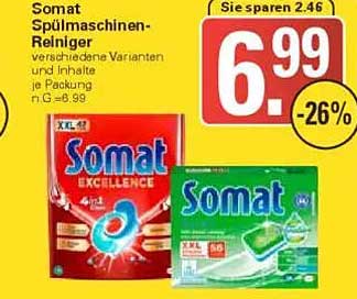 Somat Spülmaschinen-Reiniger - verschiedene Varianten und Inhalte