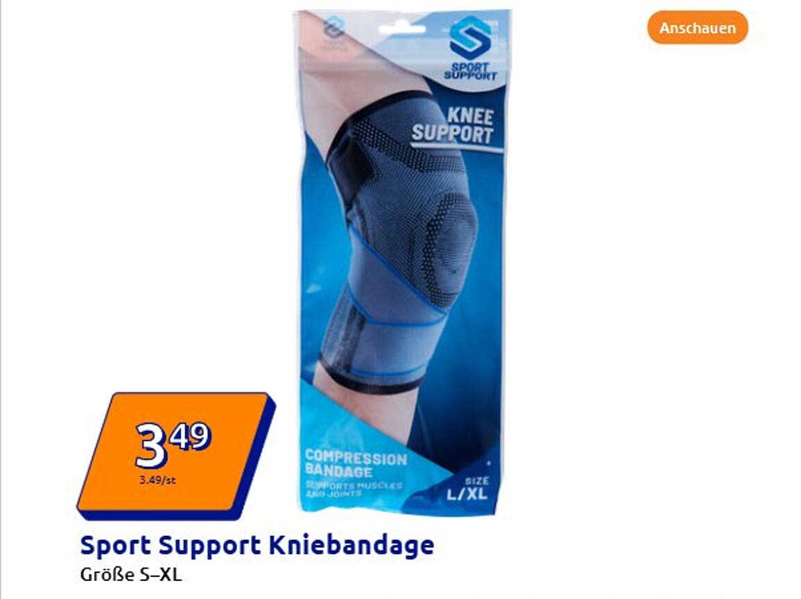 Sport Support Kniebandage Größe S–XL