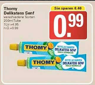 Thomy Delikatess Senf verschiedene Sorten 200ml/Tube