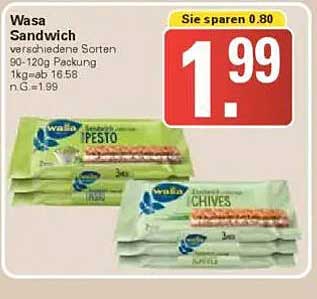 Wasa Sandwich - verschiedene Sorten 90-120g Packung
