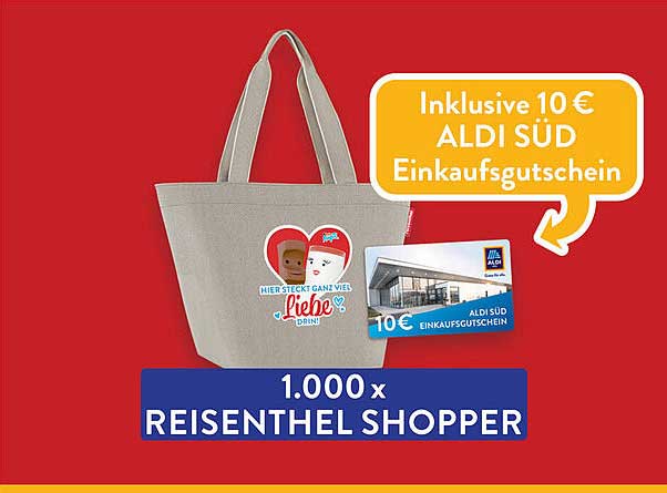 1.000 x Reisenthel Shopper inklusive 10 € ALDI SÜD Einkaufs Gutschein