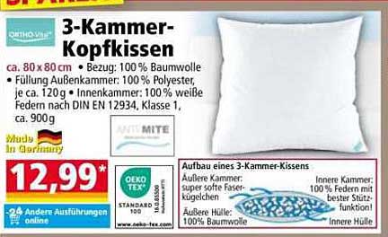 3-Kammer-Kopfkissen