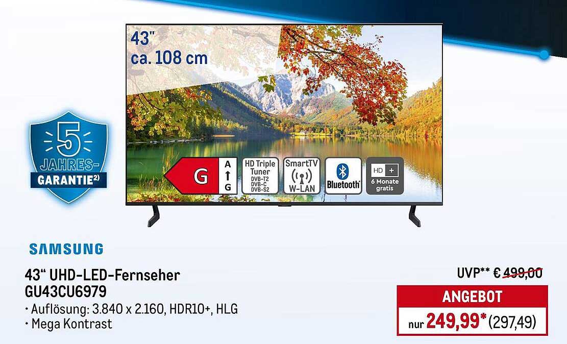 43" UHD-LED-Fernseher GU43CU6979