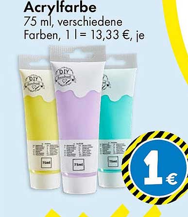 Acrylfarbe 75 ml - Verschiedene Farben