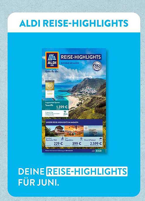 ALDI Reise-Highlights für Juni