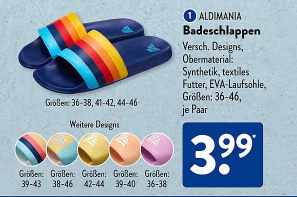 ALDIMANIA Badeschlappen