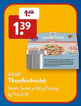 ALMARE Thunfischsalat - Verschiedene Sorten, je 160-g-Packung