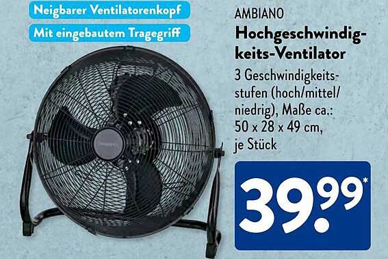 AMBIANO Hochgeschwindigkeits-Ventilator