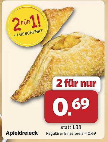 Apfeldreieck - 2 für 1! = 1 geschenkt