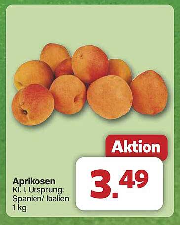 Aprikosen Kl. I, Ursprung: Spanien/ Italien 1 kg