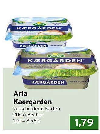 Arla Kaergarden - verschiedene Sorten 200 g Becher