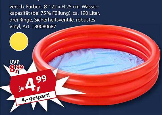 Aufstell-Pool mit einem Durchmesser von 122 cm – Ideal für heiße Sommertage!
