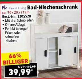 Bad-Nischenschrank - ca. 70 x 20 x 71 cm