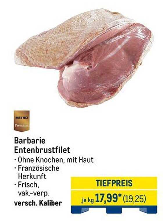 Barbarie Entenbrustfilet - Ohne Knochen, mit Haut