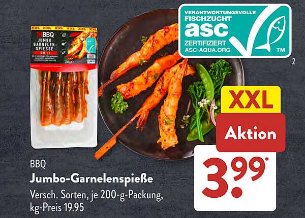 BBQ Jumbo-Garnelenspieße