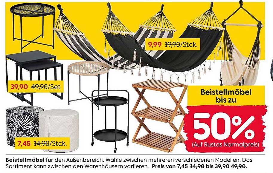 Beistellmöbel für den Außenbereich -50%