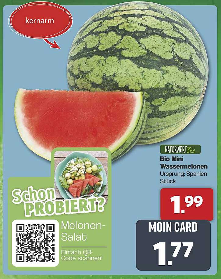 Bio Mini Wassermelonen - Kernarm aus Spanien