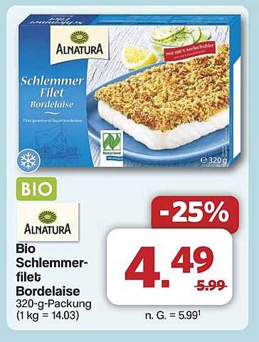 Bio Schlemmerfilet Bordelaise 320-g-Packung von ALNATURA