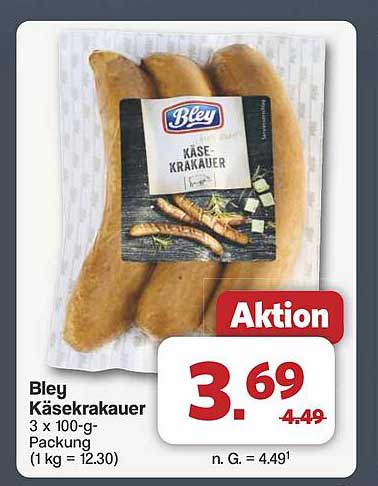 Bley Käsekrakauer 3 x 100-g-Packung