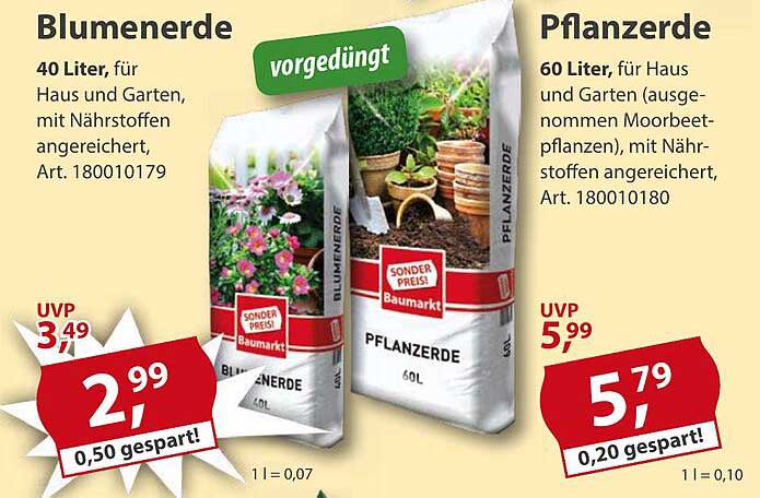 Blumenerde 40 Liter