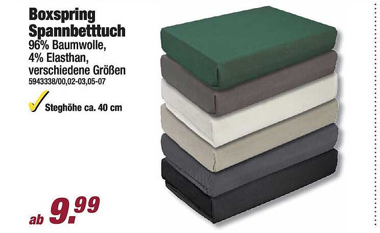 Boxspring Spannbettlaken