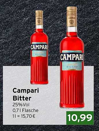 Campari Bitter 0,7L für nur 10,99 €