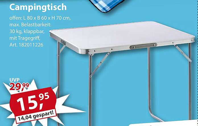 Camping Tisch Klapptisch 80 x 60 cm