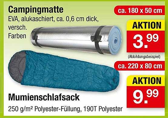 Campingmatte und Mumien-Schlafsack - Perfekt für dein nächstes Abenteuer!