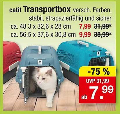 catit Transportbox - vielseitige Farben, stabil, strapazierfähig und sicher
