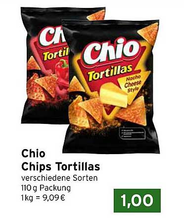 Chio Chips Tortillas verschiedene Sorten 110 g Packung