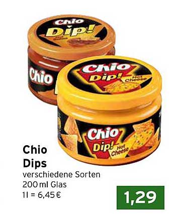 Chio Dips – verschiedene Sorten im 200 ml Glas