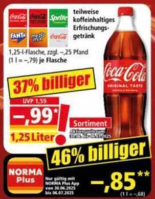 Coca-Cola 1,25l Flasche - Jetzt zum Schnäppchenpreis!
