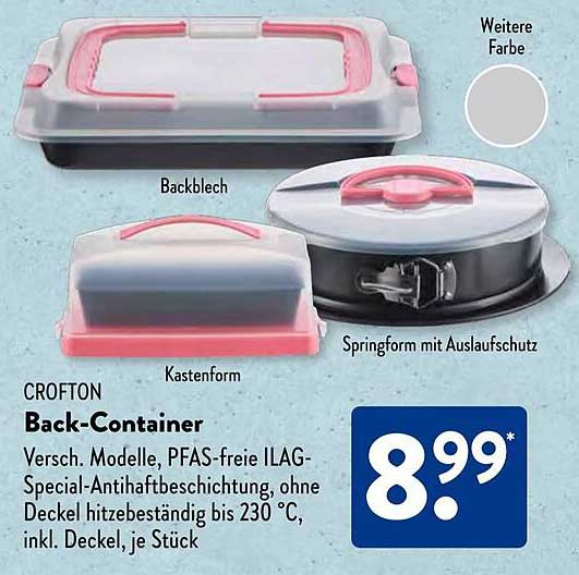 CROFTON Back-Container - Verschiedene Modelle