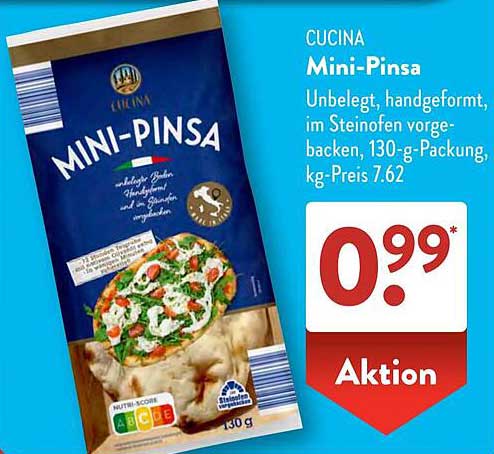 CUCINA Mini-Pinsa - Unbelegt, handgeformt, im Steinofen vorgebacken