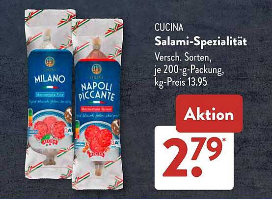 CUCINA Salami-Spezialität - Versch. Sorten, je 200-g-Packung