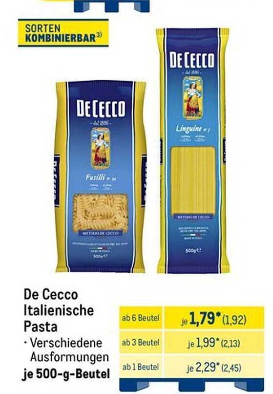 De Cecco Italienische Pasta – Vielfalt für Ihre Küche