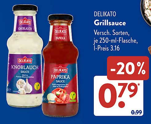 DELIKATO Grillsauce - Knoblauch und Paprika