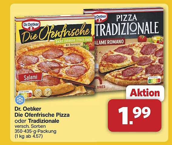 Dr. Oetker Die Ofenfrische Pizza oder Tradizionale