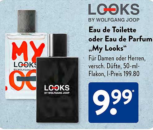 Eau de Toilette oder Eau de Parfum „My Looks“ von Wolfgang Joop
