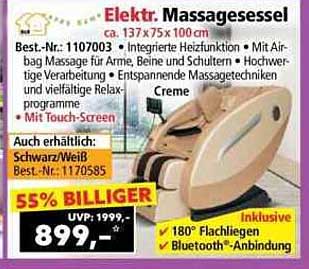 Elektrischer Massagesessel mit integrierter Heizfunktion