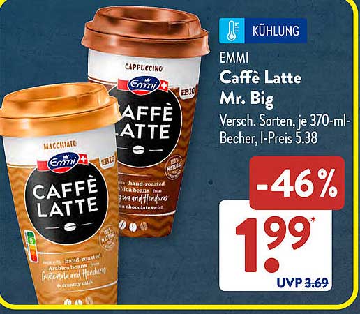 EMMI Caffè Latte Mr. Big - Verschiedene Sorten, je 370-ml-Becher