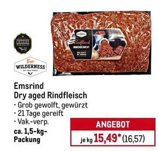 Emsrind Dry aged Rindfleisch - Grob gewolft, gewürzt und 21 Tage gereift