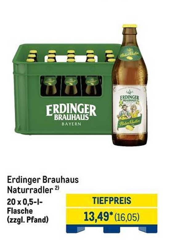 Erdinger Brauhaus Naturradler 20 x 0,5-l-Flasche (zzgl. Pfand)
