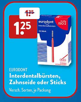 EURODONT Interdentalbürsten, Zahnseide oder Sticks