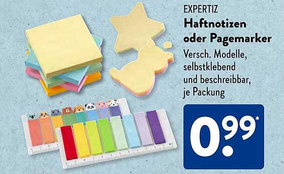 EXPERTIZ Haftnotizen oder Pagemarker