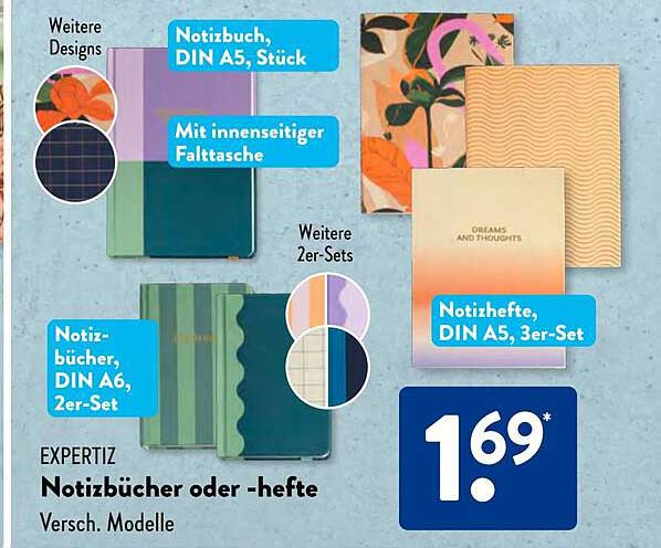 EXPERTIZ Notizbücher oder -hefte in verschiedenen Modellen