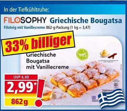 FILOSOPHY Griechische Bougatsa mit Vanillecreme 862 g-Packung (33% günstiger!)