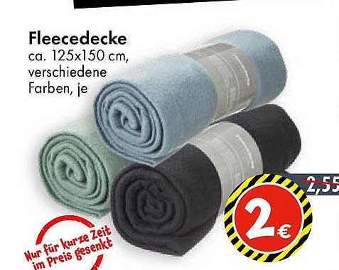 Fleece-Decke ca. 125x150 cm, verschiedene Farben